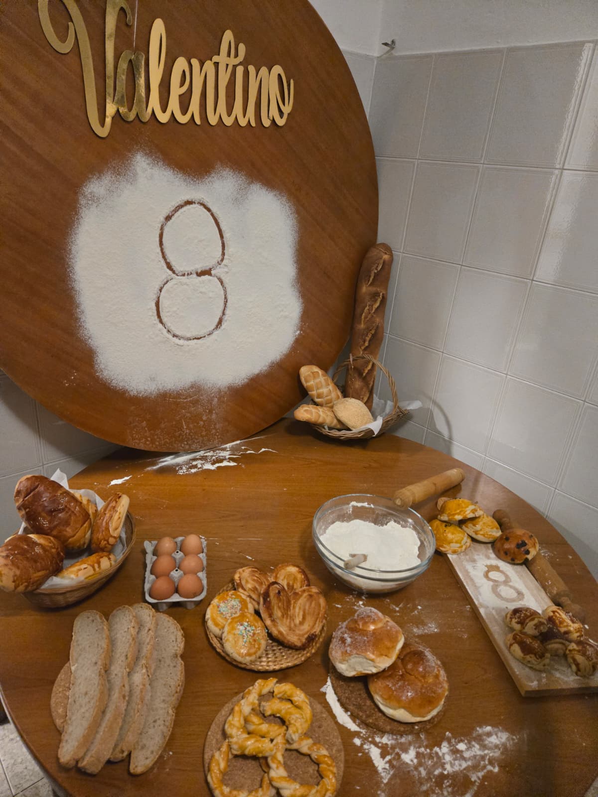 El panadero con el pan