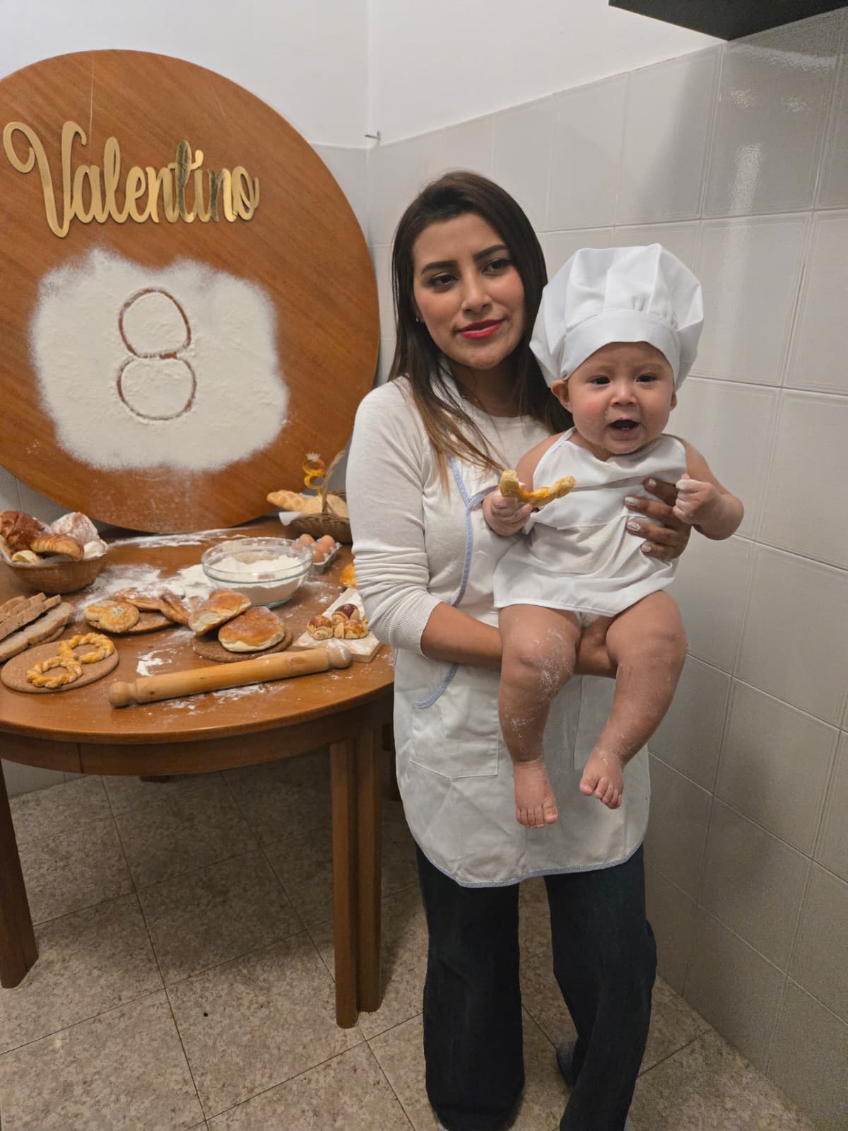 El panadero con el pan