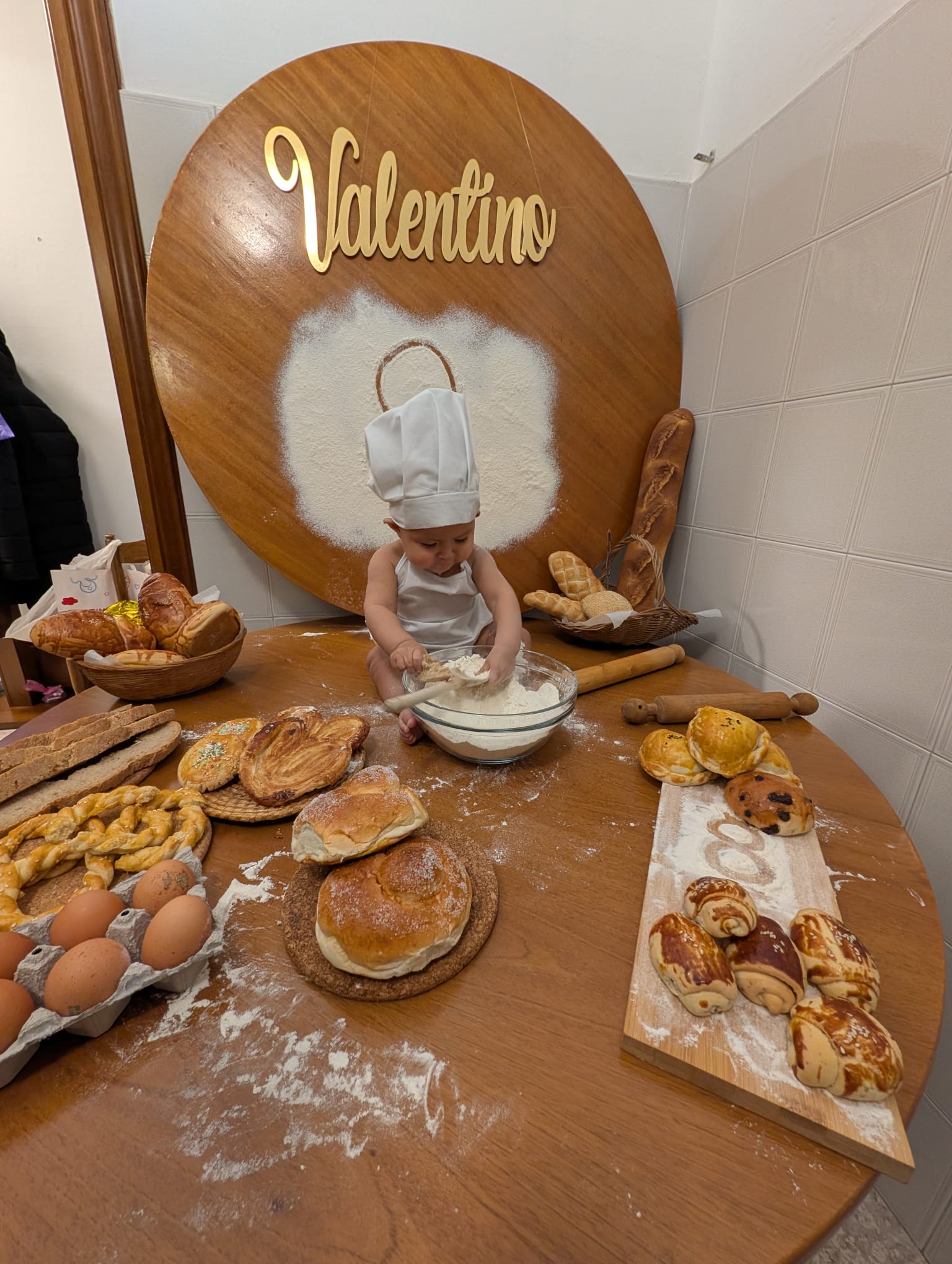 El panadero con el pan