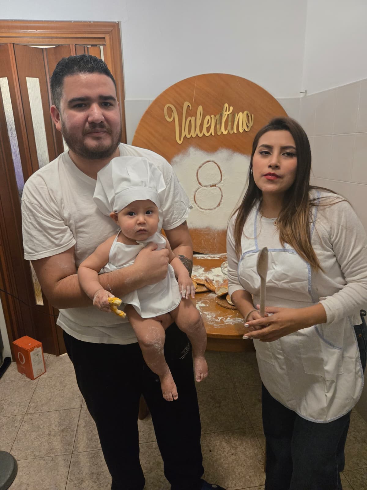 El panadero con el pan